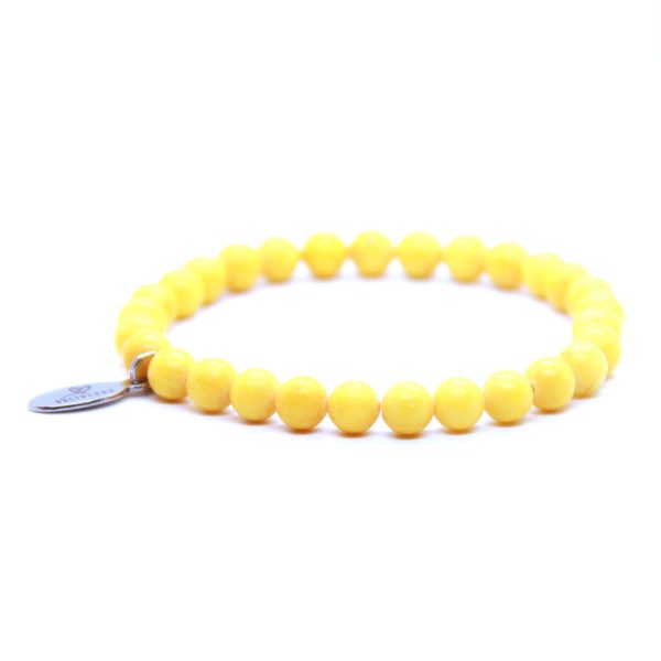 Natuursteen armband geel
